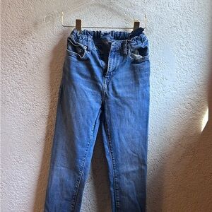 Old Navy Medium Blue Elastic Waist Denim Pants